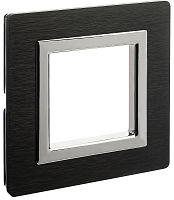 Рамка универсальная DKC Avanti 1-м. алюминий черный картинка